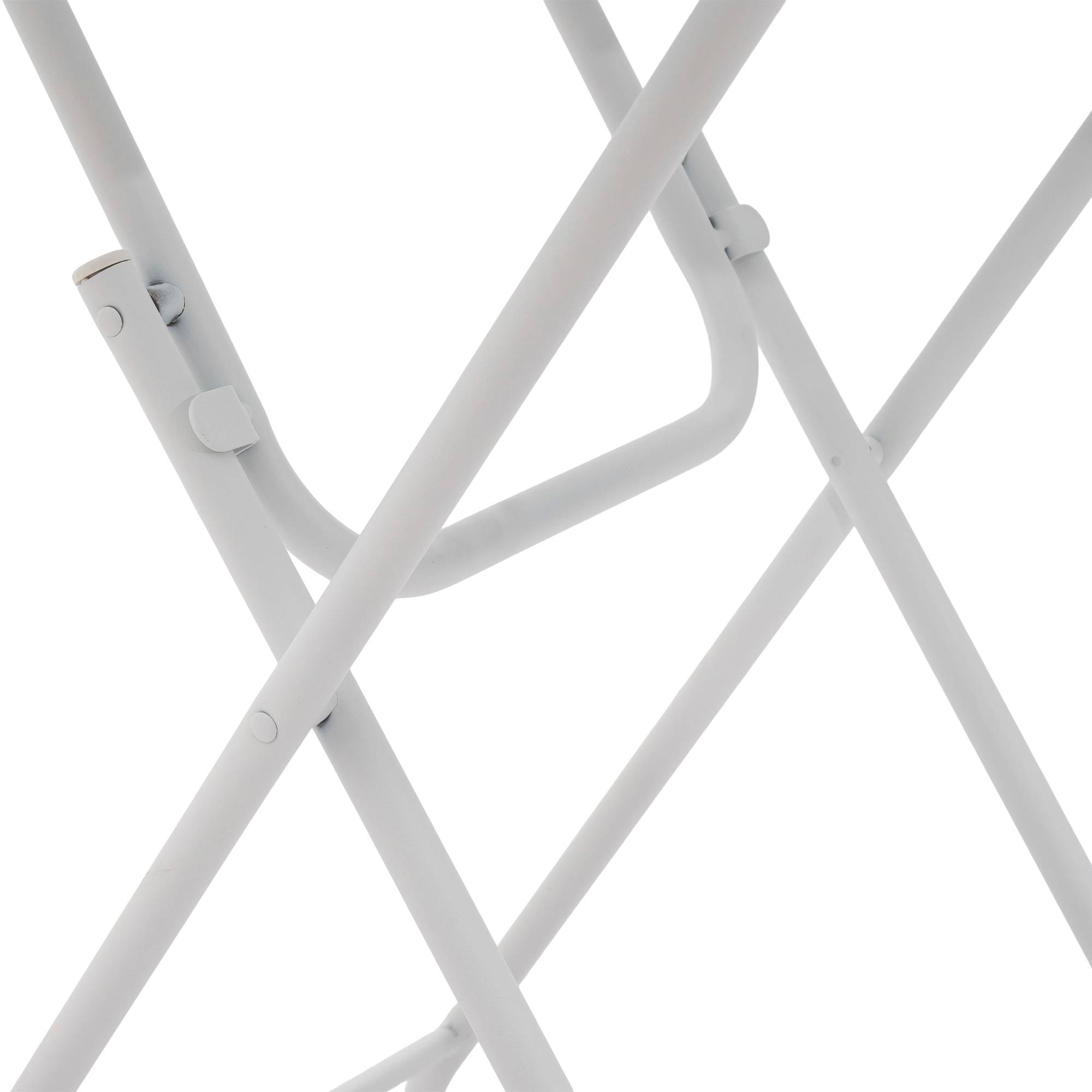 Ensemble Table et Chaise de Jardin avec 1 Table et 2 Chaises pliantes Acier Blanc - Image 7