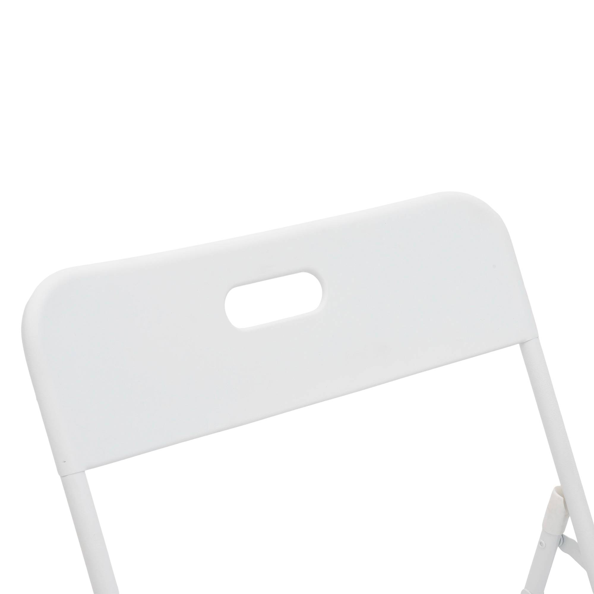 Ensemble Table et Chaise de Jardin avec 1 Table et 2 Chaises pliantes Acier Blanc - Image 8