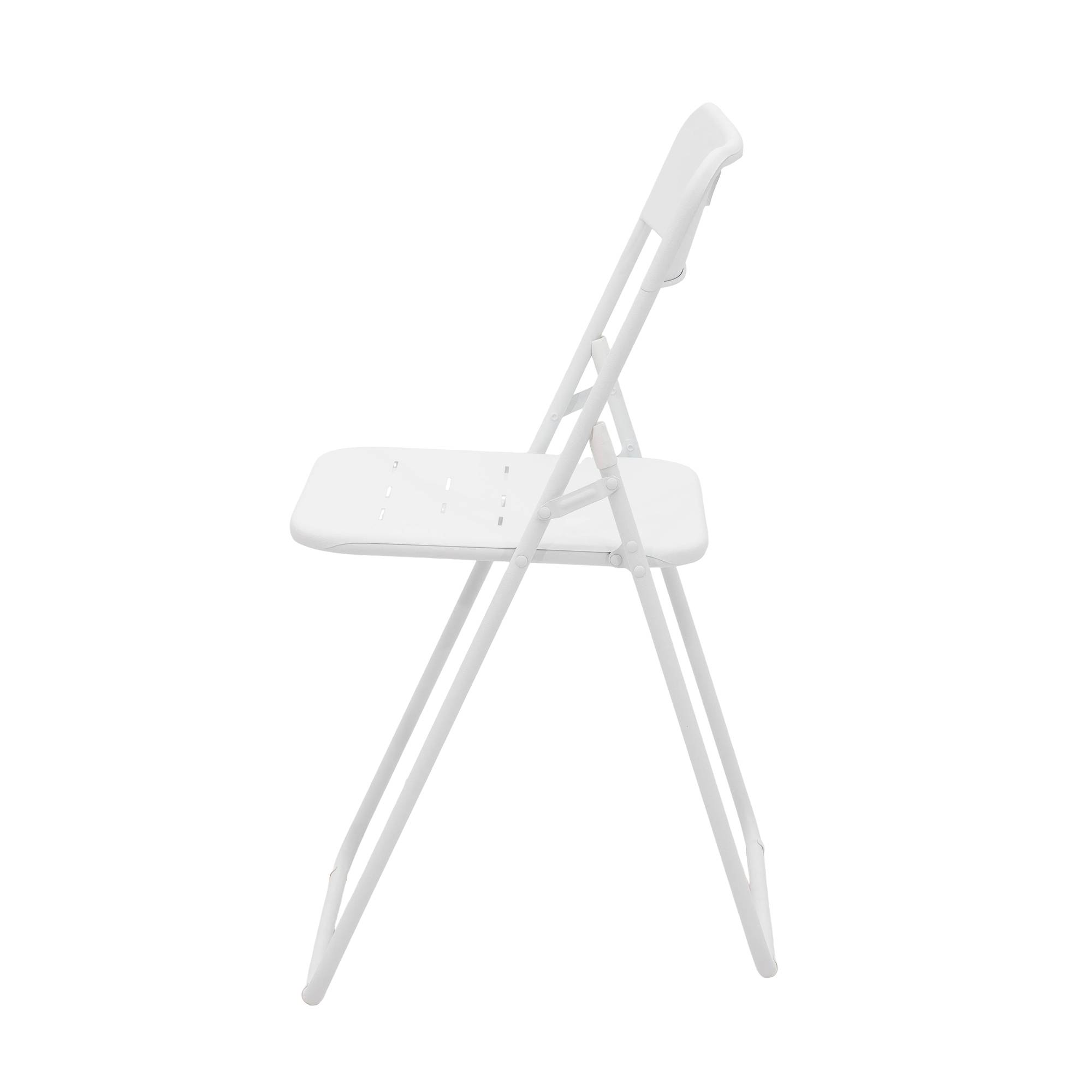 Ensemble Table et Chaise de Jardin avec 1 Table et 2 Chaises pliantes Acier Blanc - Image 3