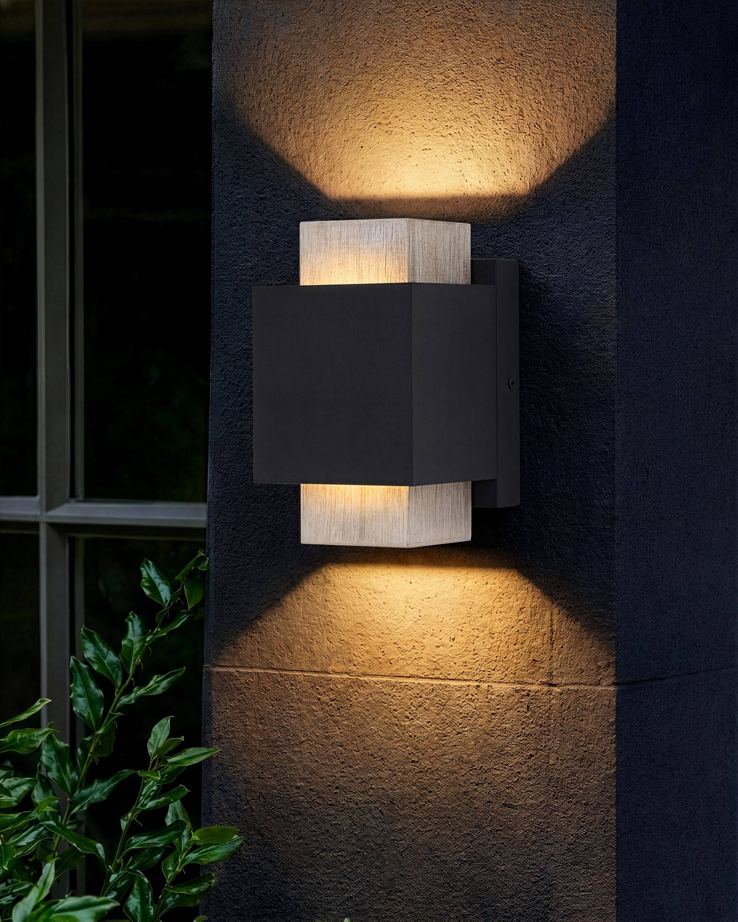 Beliani - Lampe murale pour l'extérieur Aluminium Noir TIMOK - Beliani - Image 1