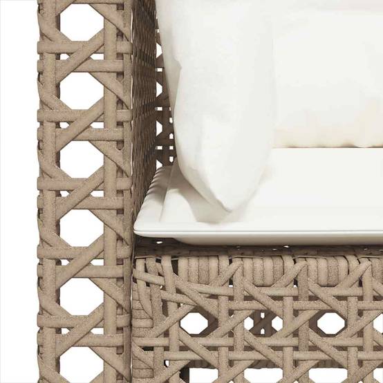 Canapés d'angle de jardin et coussins 2 pcs | Canapé D'extérieur | Sofa De Jardin beige résine tressée Maison Chic - Image 7