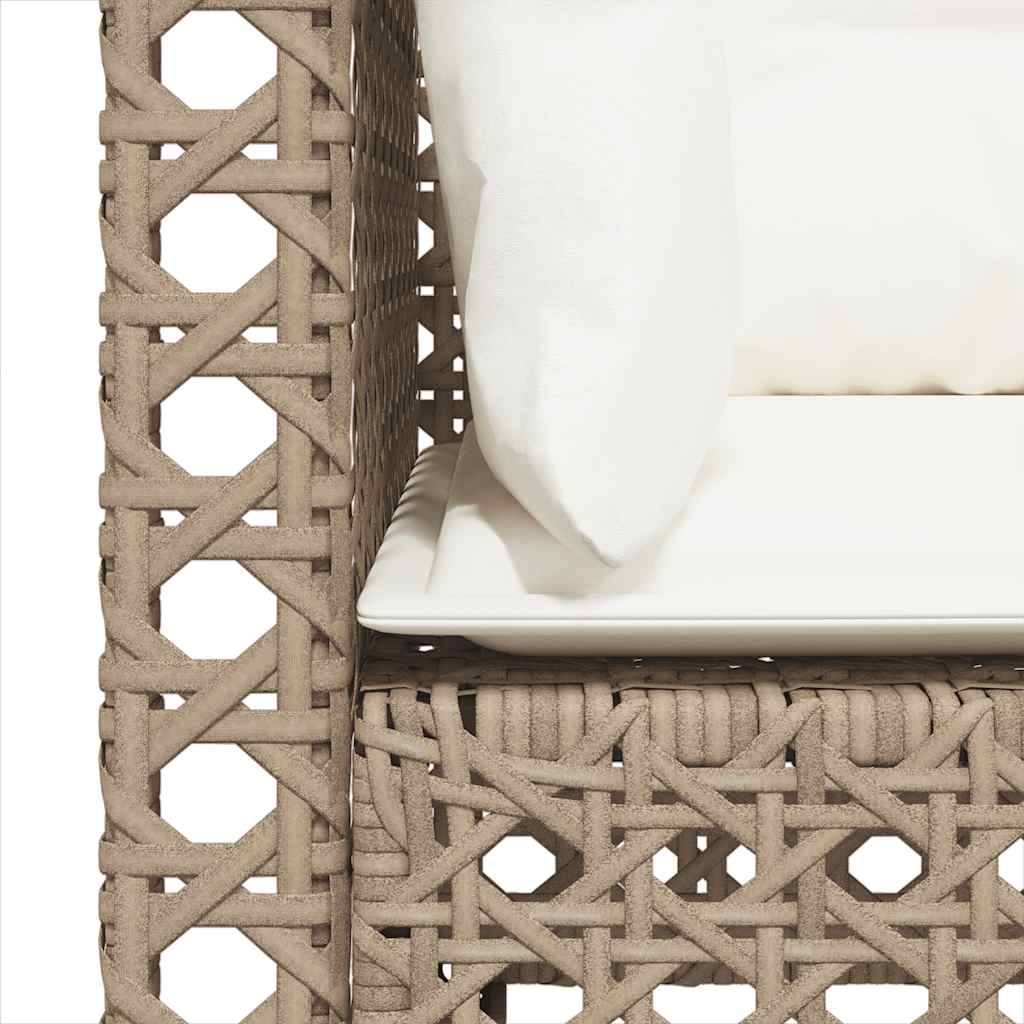 Canapés d'angle de jardin et coussins 2 pcs | Canapé D'extérieur | Sofa De Jardin beige résine tressée Maison Chic - Image 7
