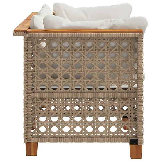 Canapés d'angle de jardin et coussins 2 pcs | Canapé D'extérieur | Sofa De Jardin beige résine tressée Maison Chic - Image 5