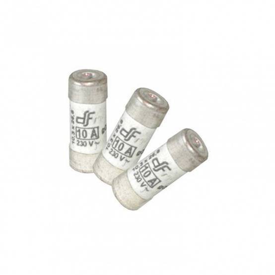 Lot de 3 fusibles céramique 10 A, 10.3 x 25.8 mm