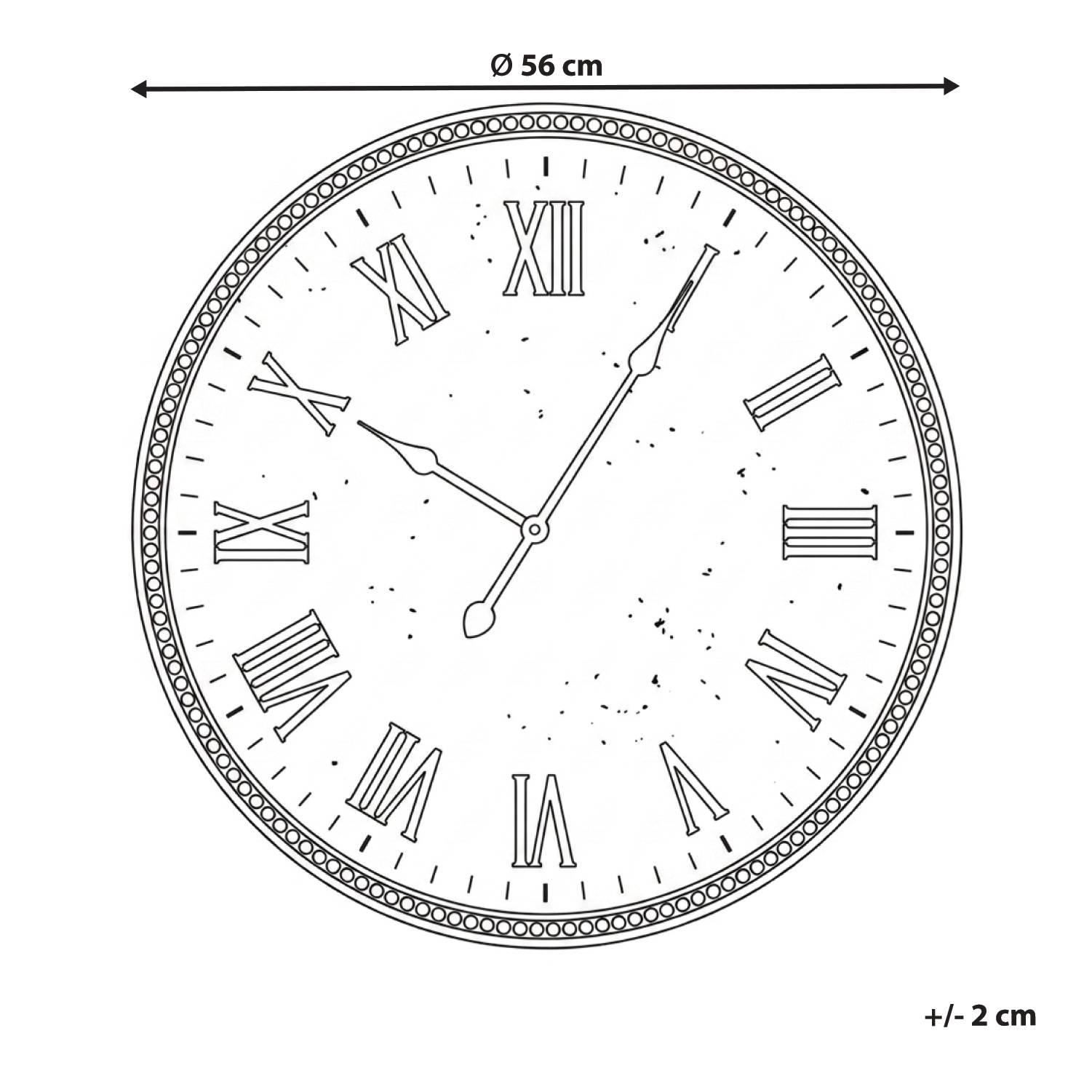 Beliani - Horloge murale Matière synthétique Doré FROISSY - 56x4x56- Beliani - Image 3