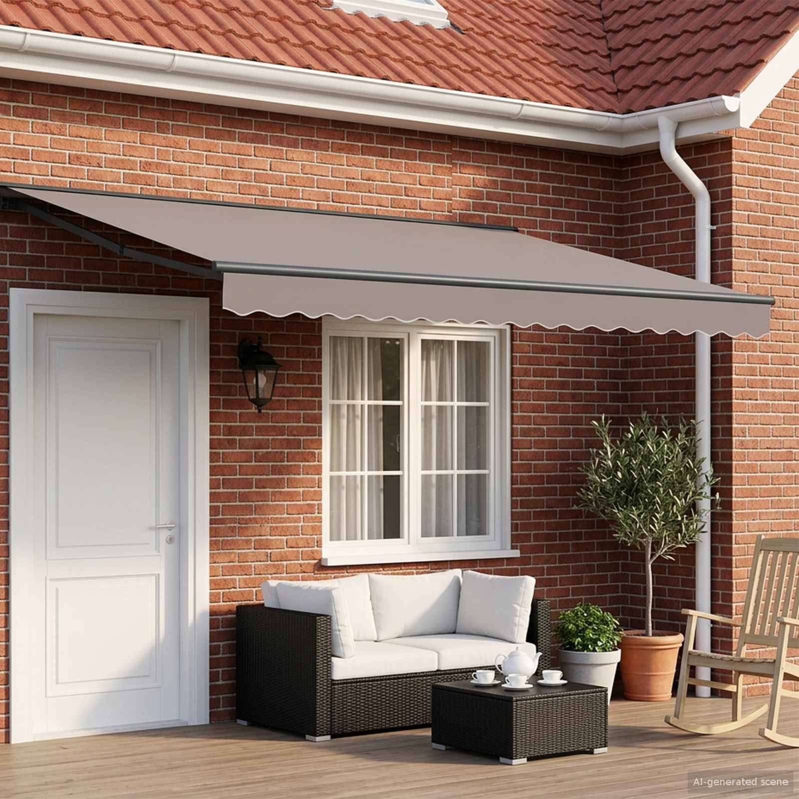Vidaxl - Auvent rétractable électrique Gris clair et anthracite vidaXL 3421195 - Image 1