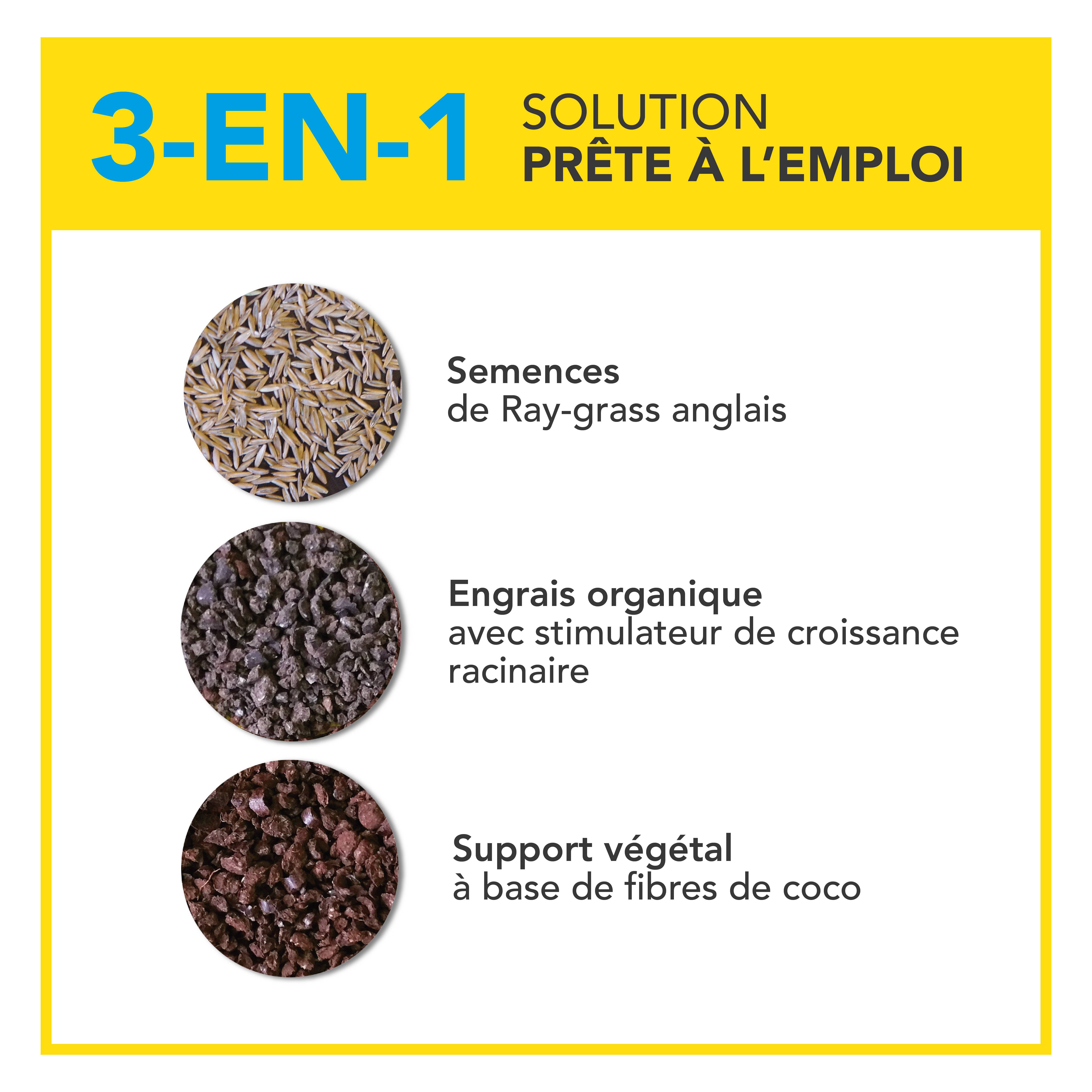 Soin Rebouche Trou - Solution 3-en-1 - Engrais Organique pour Nourrir Gazon - Support Végétal pour Optimiser Germination - 1KG - BARENBRUG - Image 5