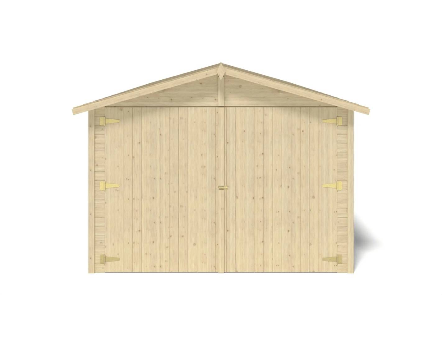 Altanka - Garage en bois - 18.19m2 - 3.05x5.91m - Ep. 18mm - couleur: naturel - GAR29 - ALTANKA - Image 3