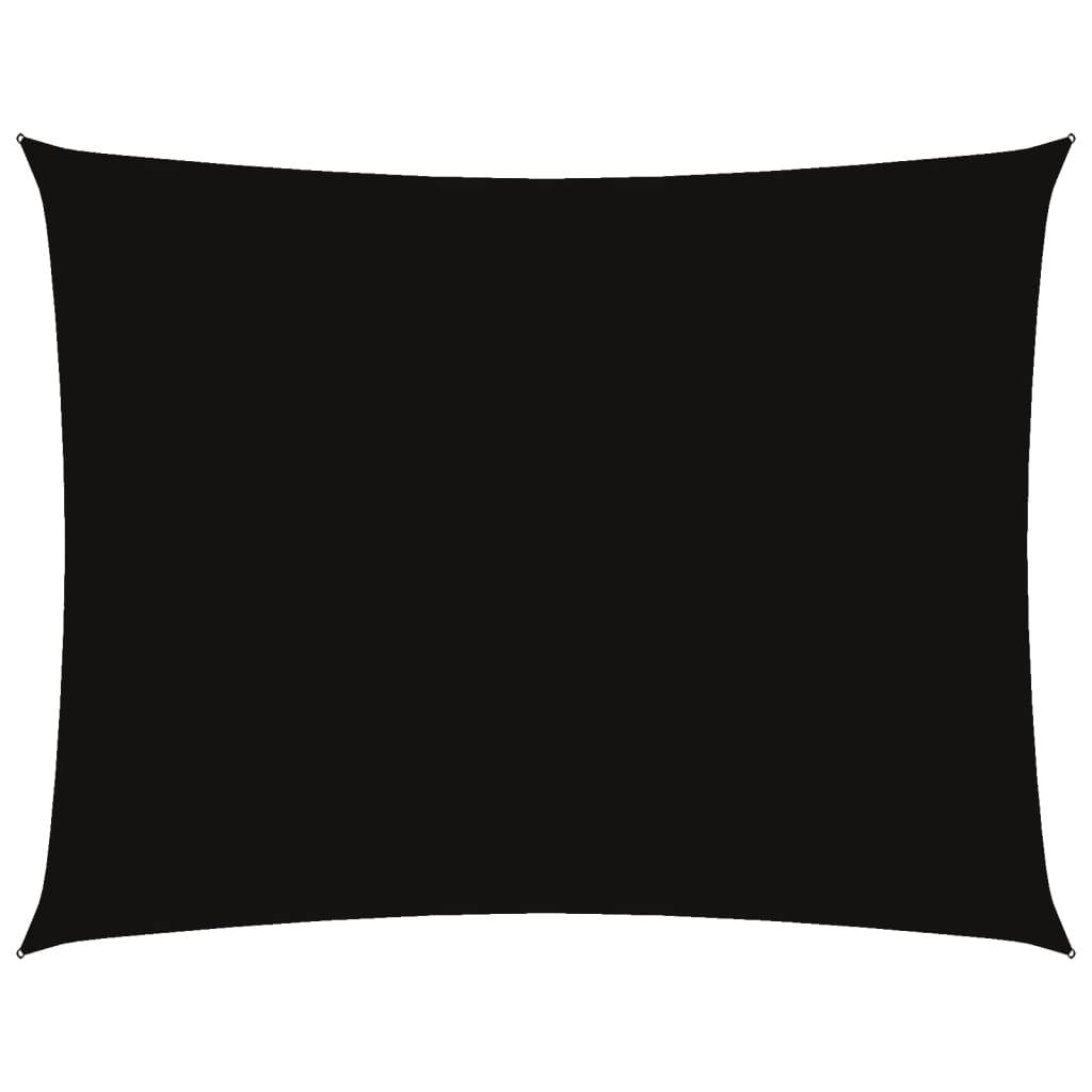 Voile de parasol - accessoire parasol - Tissu de remplacement pour parasol tissu oxford rectangulaire 6x7 m noir - MEUBLE PRO - Image 1