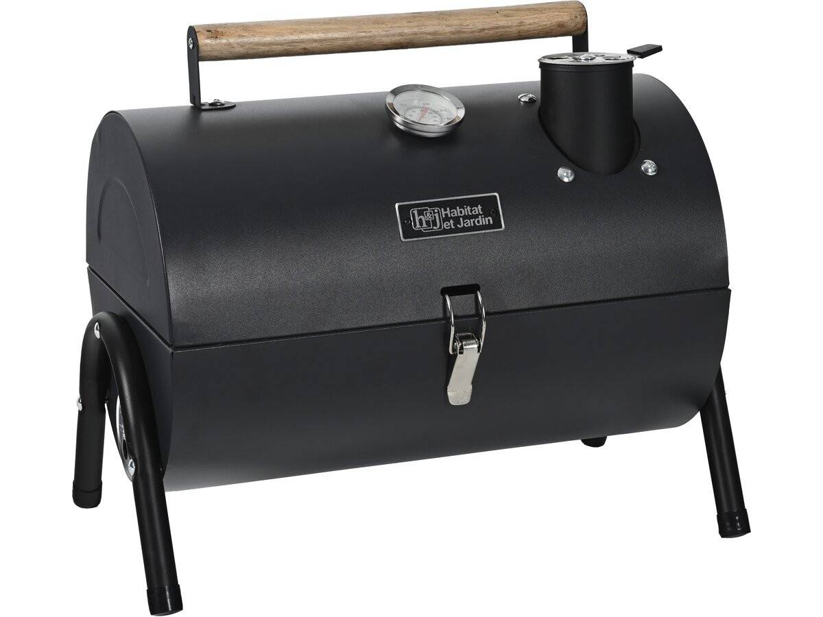 Habitat Et Jardin - Barbecue Charbon De Bois Portable "captain" - 42 X 27 X 43 Cm - Noir -habitat Et Jardin - Image 1