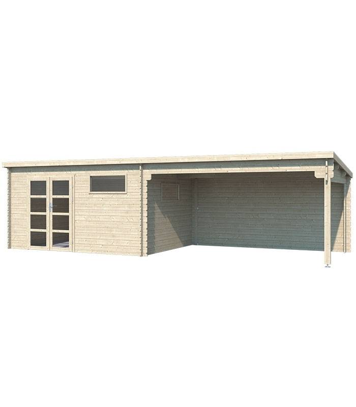 Eden Partenaire Jardin - Abri De Jardin En Bois Mono Pente avec Auvent - Image 2