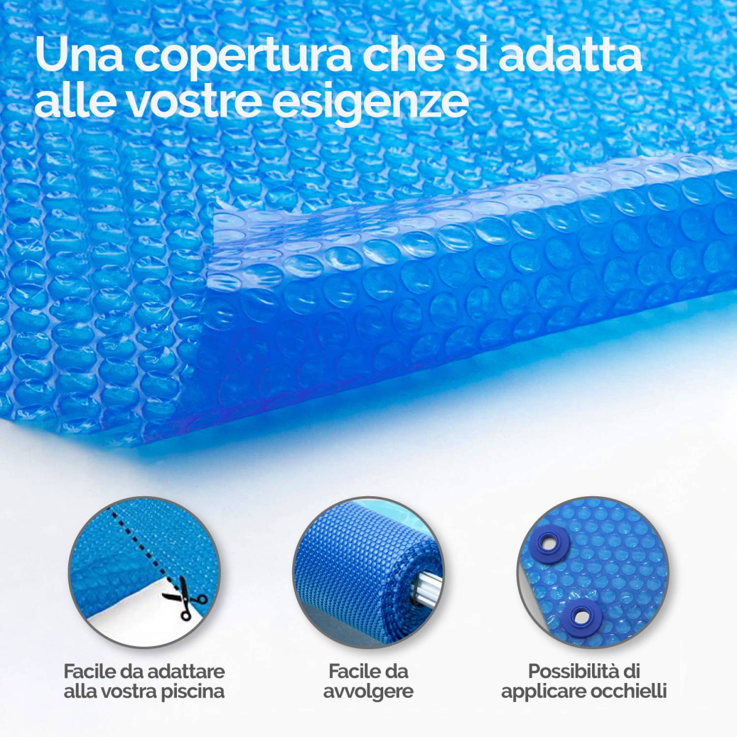 Linxor - Bâche à bulles 5 m x 12 m pour piscine - 300 microns - Bleu - Linxor - Image 10