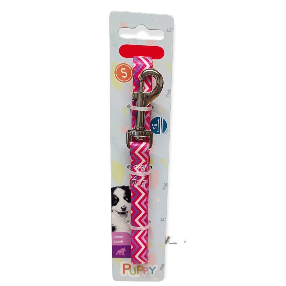 Laisse PUPPY PIXIE rose 13 mm, x 1,20 m, pour chiots - Image 2