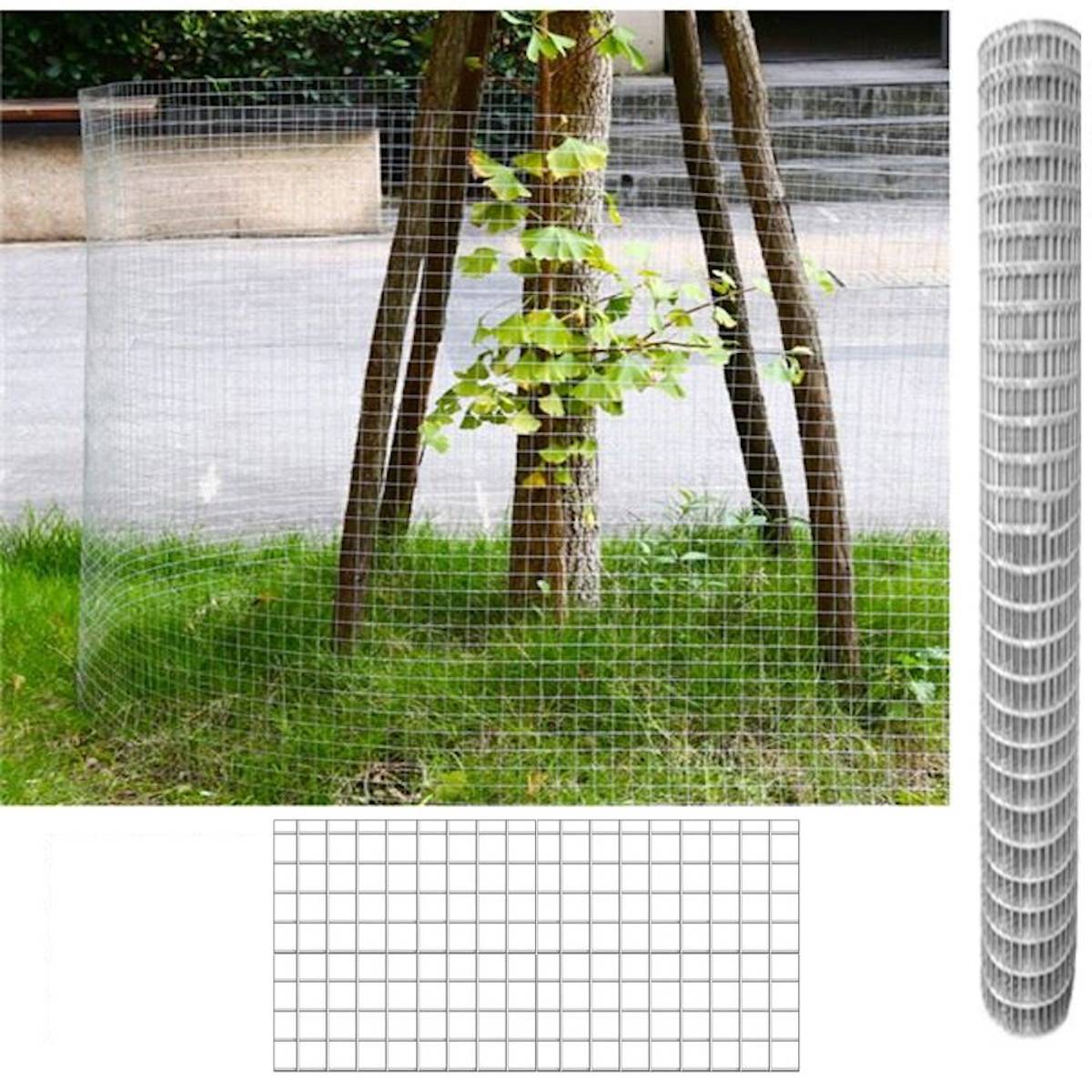 Grillage Souple| 1X5 M| Composition 100% Acier Galvanisé| Rouleau Grillage| Fil Électrosoudé| Réticulée 6X6MM - Image 2