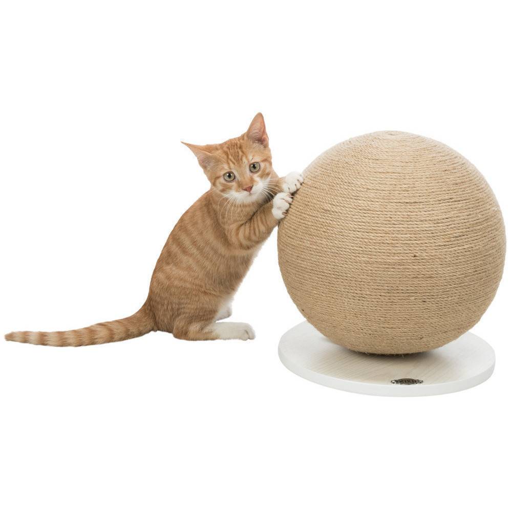 animallparadise - Griffoir boule ø 29 cm, forme rond  pour chat monté sur plateau. - Image 2