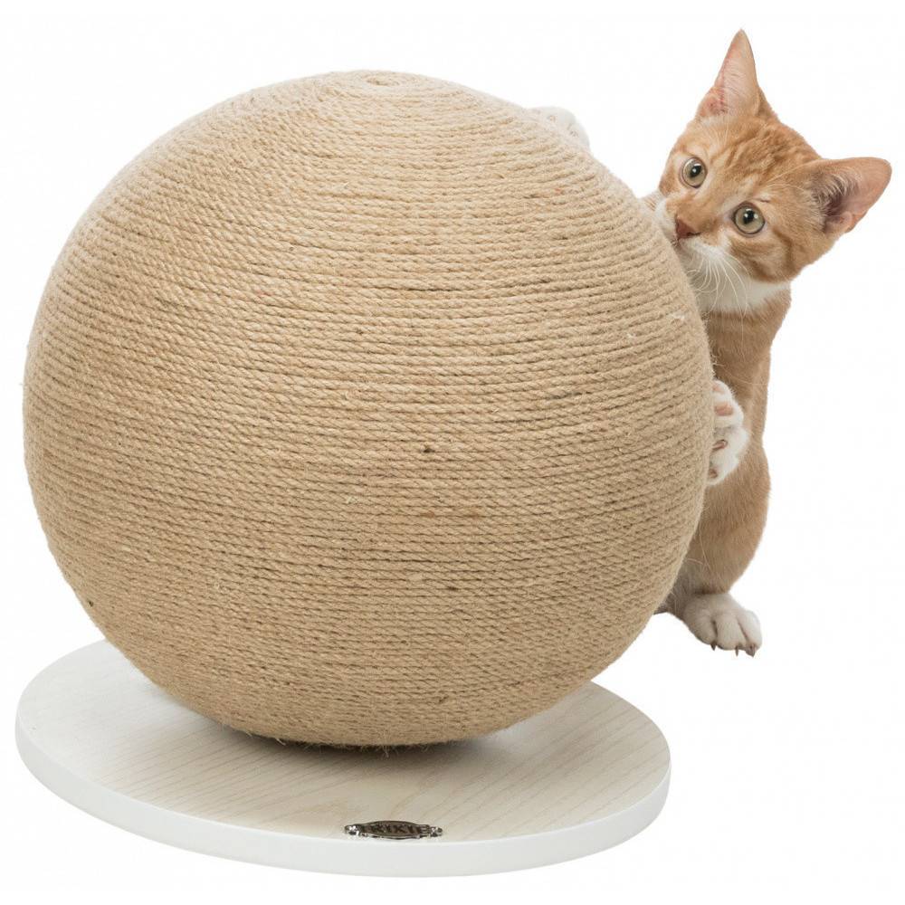 animallparadise - Griffoir boule ø 29 cm, forme rond  pour chat monté sur plateau. - Image 5