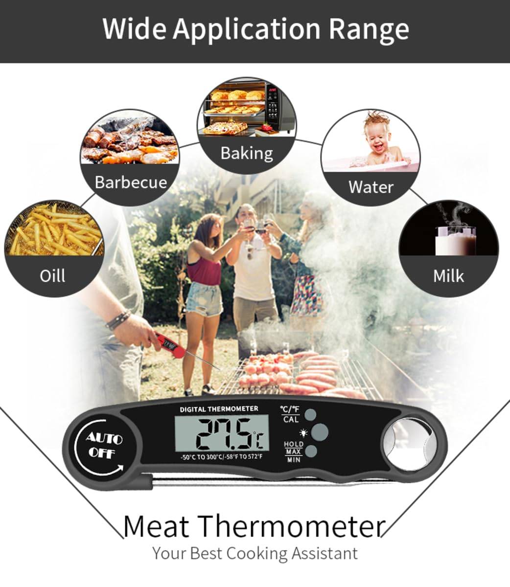 Thermomètre de Cuisson Numérique Noir - IntiMeg - Image 3