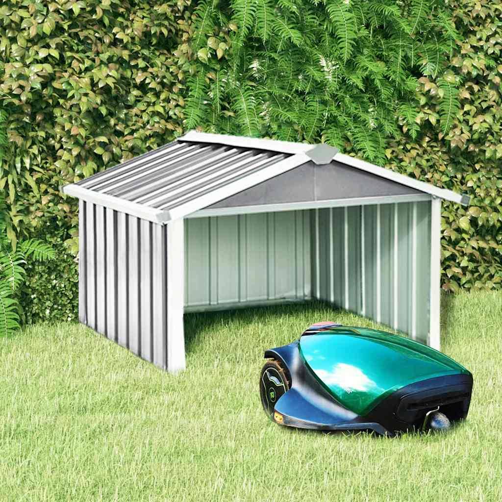 PANGIVO - Abri pour robot tondeuse en acier galvanisé gris - 92x97x63 cm - Surface au sol 0,67m² - PANGIVO - Image 2