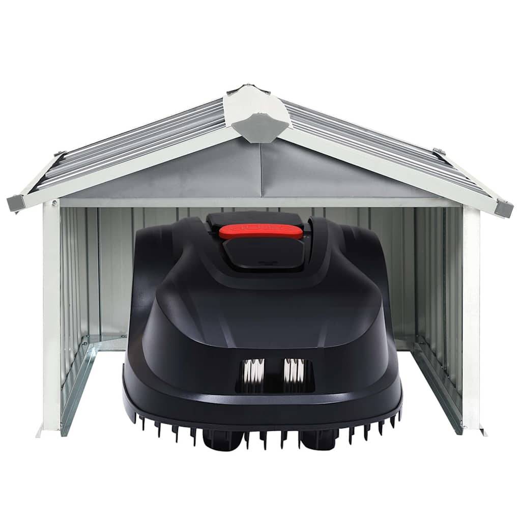 PANGIVO - Abri pour robot tondeuse en acier galvanisé gris - 92x97x63 cm - Surface au sol 0,67m² - PANGIVO - Image 8