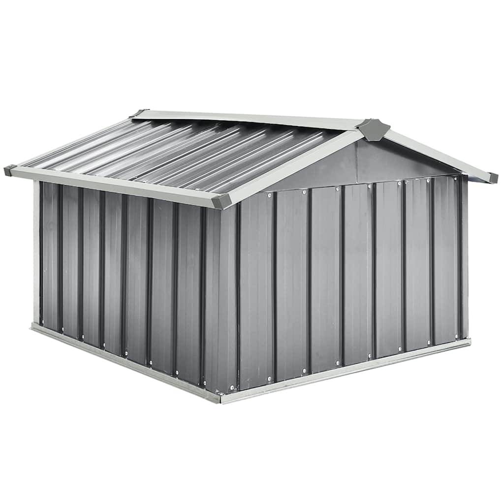 PANGIVO - Abri pour robot tondeuse en acier galvanisé gris - 92x97x63 cm - Surface au sol 0,67m² - PANGIVO - Image 4