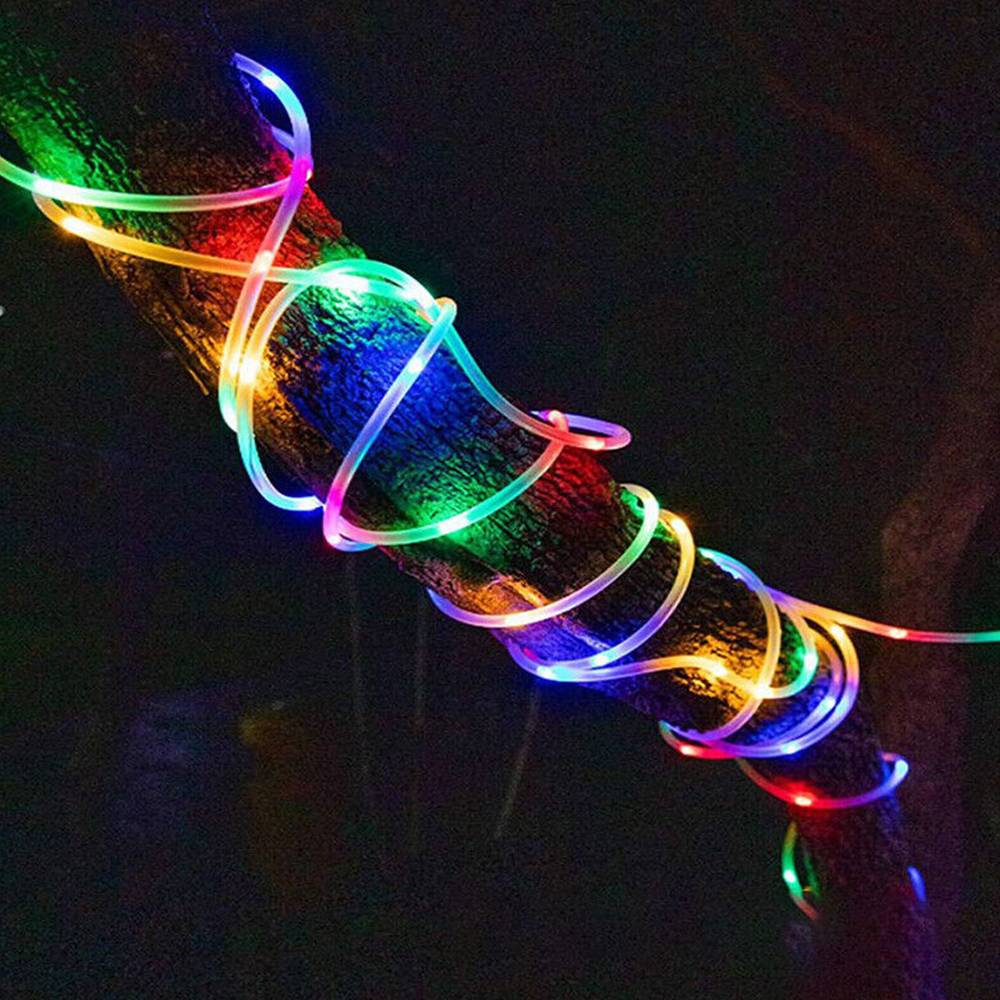 Fil De Cuivre Solaire Lumière Led Extérieur Étanche Chaîne Lumineuse Arbre De Noël Lumière De Jardin 7M - Image 2