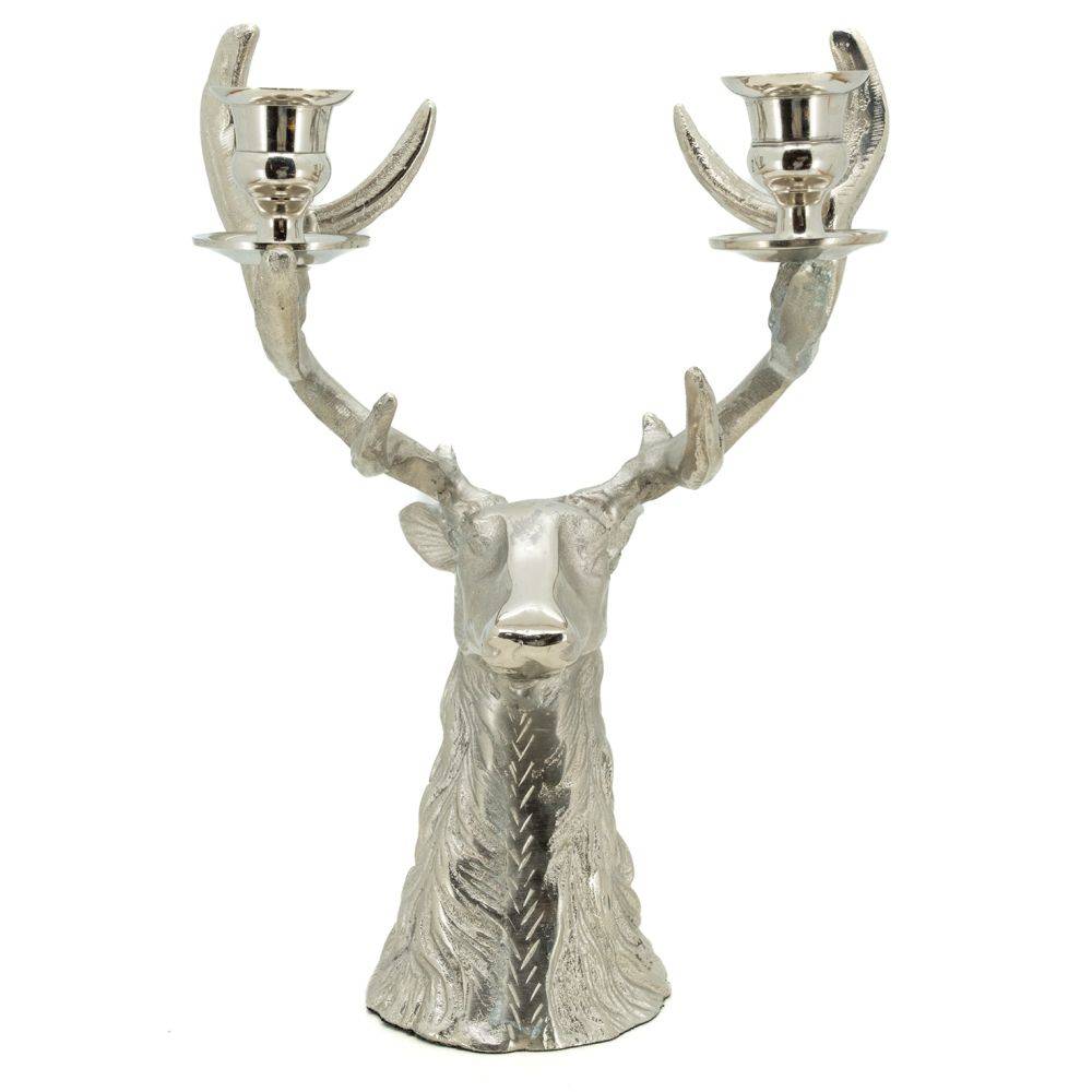 Aubry Gaspard - Bougeoir double tête de cerf en aluminium - Image 3
