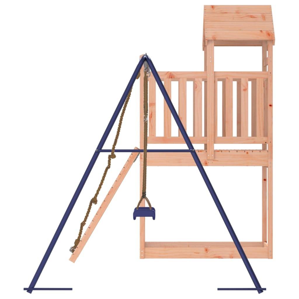 Helloshop26 - Aire de jeux d'extérieur balançoires toboggan portiques robuste jeux jardin 243 x 186 x 214 cm bois massif de douglas - Image 4