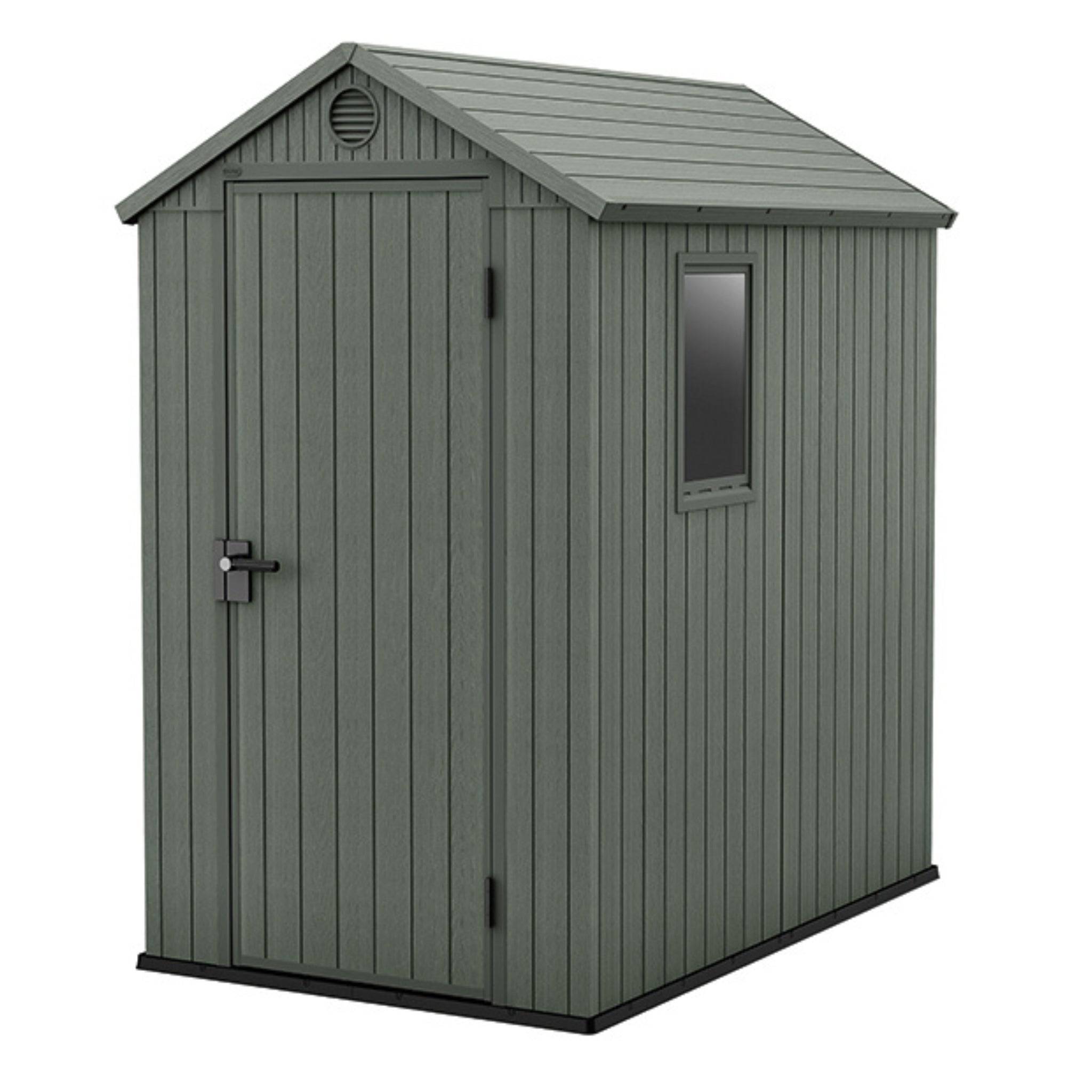Keter - Abri de jardin en résine 2,3 m² Keter DARWIN 4x6 Vert - Image 1