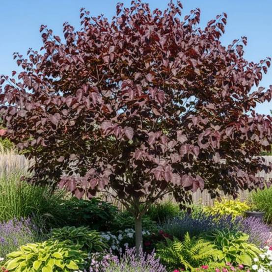 Cercis du Canada Ace of Hearts, Arbre de Judée, Gainier du Canada à fleurs Rose - feuillage Caduc - Pot de 15L - Baliveau- hauteur à maturité De 3,00 - Image 2