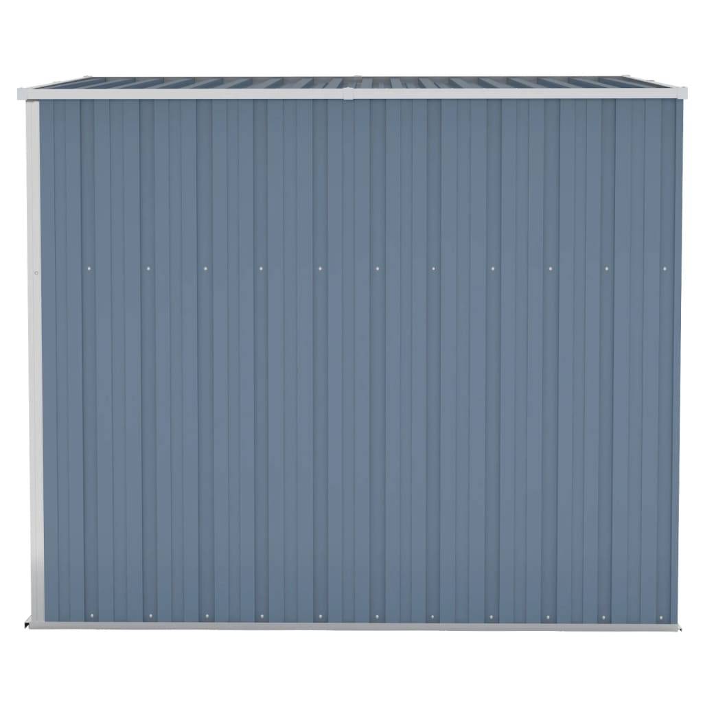 Helloshop26 - Abri de jardin cabane cabanon maison de stockage remise extérieur hangar outils robuste mural 118 x 194 x 178 cm acier galvanisé gris - Image 3