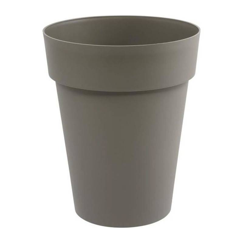 EDA Plastiques - Eda Vase Toscane Mi-haut - ø 44 X 53 Cm - 50 L - Taupe - Image 1