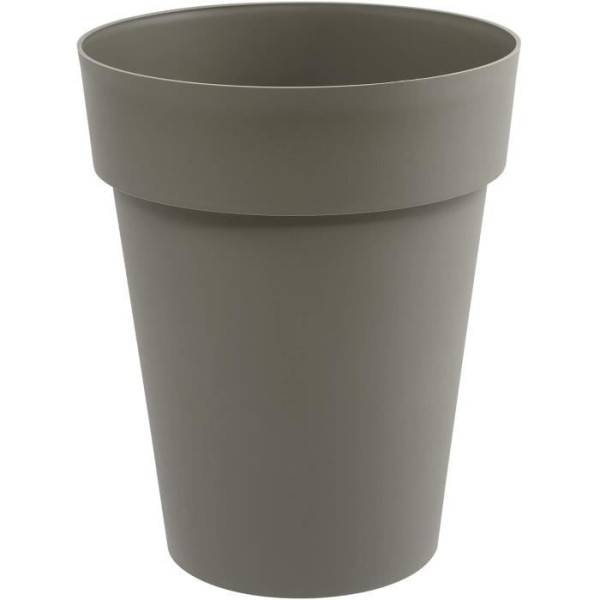 EDA Plastiques - Eda Vase Toscane Mi-haut - ø 44 X 53 Cm - 50 L - Taupe - Image 2