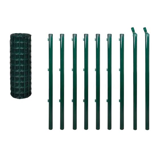 Clôture Jardin Fil Acier Enclos Haute Résistance Kit 10x1,5m Vert - ComfortXL Outdoor Living - Image 2