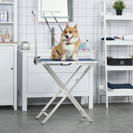 Sans Marque - Bras toilettage pliable inox collier serrage grands/petits chiens réglable 74cm,Sans Marque - Image 3