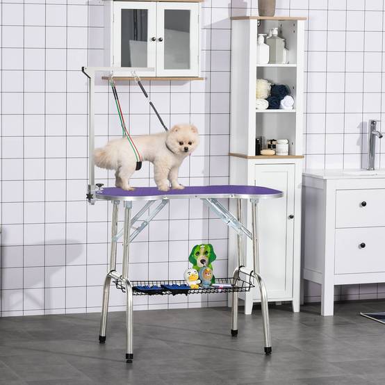 Sans Marque - Bras toilettage pliable inox collier serrage grands/petits chiens réglable 74cm,Sans Marque - Image 4