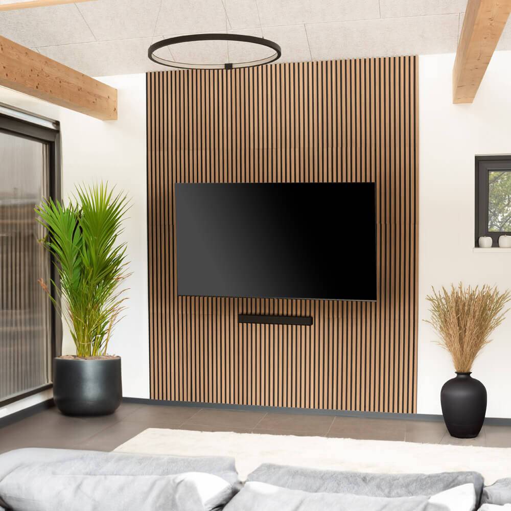 Home Deluxe - HOME DELUXE - Panneau acoustique SONIC Oiled Oak - 9 panneaux, bois MDF, feutre polyester, pouvant être placés les uns au-dessus des autres et les uns - Image 3