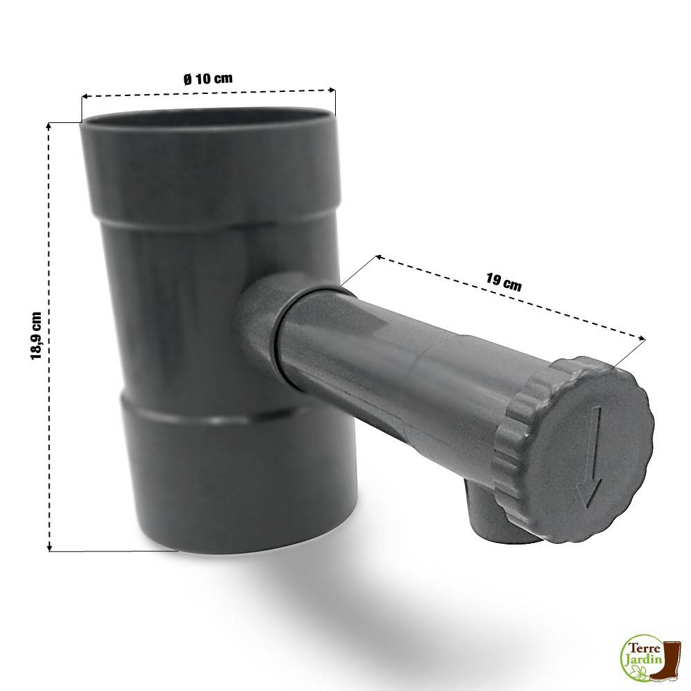 Terre Jardin - Récupérateur eau de pluie pour gouttière Ø 100 mm - Image 3