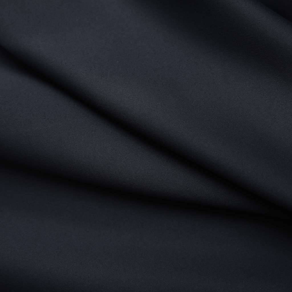 Rideaux occultants - Panneaux de rideau avec crochets 2 pcs Noir 140x245 cm - Image 4