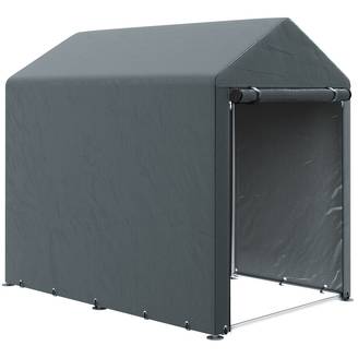 Tente pour vélo et moto 1,2 x 1,8 x 1,65 m, 2 pièces, porte zippée, imperméable, résistante aux UV, gris foncé