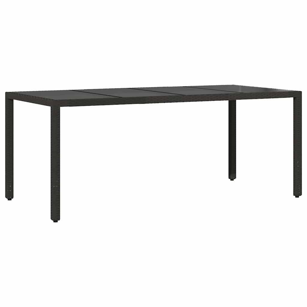 ComfortXL - Table et chaises de jardin 6 places en résine tressée avec plateau en verre pour terrasse Noir – ComfortXL Outdoor Living - Image 5