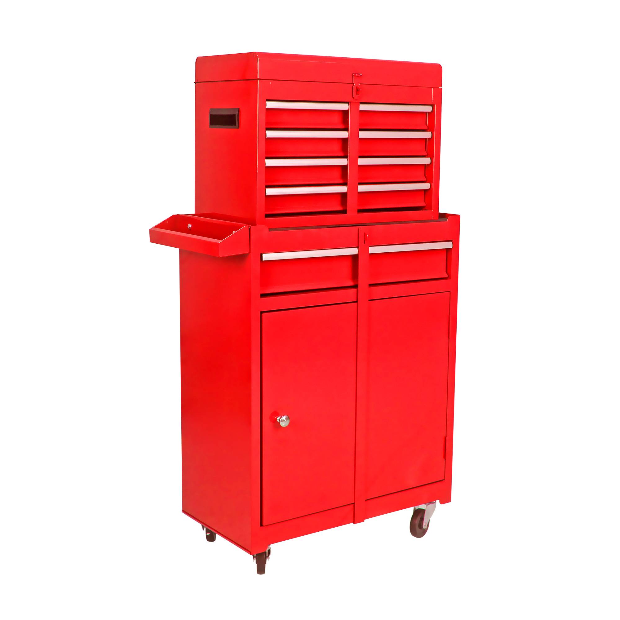 ComfortXL - Coffre à Outils Mobile 2 en 1 Rouge, Servante d'Atelier 6 Tiroirs Modulable – ComfortXL Outdoor Living - Image 1