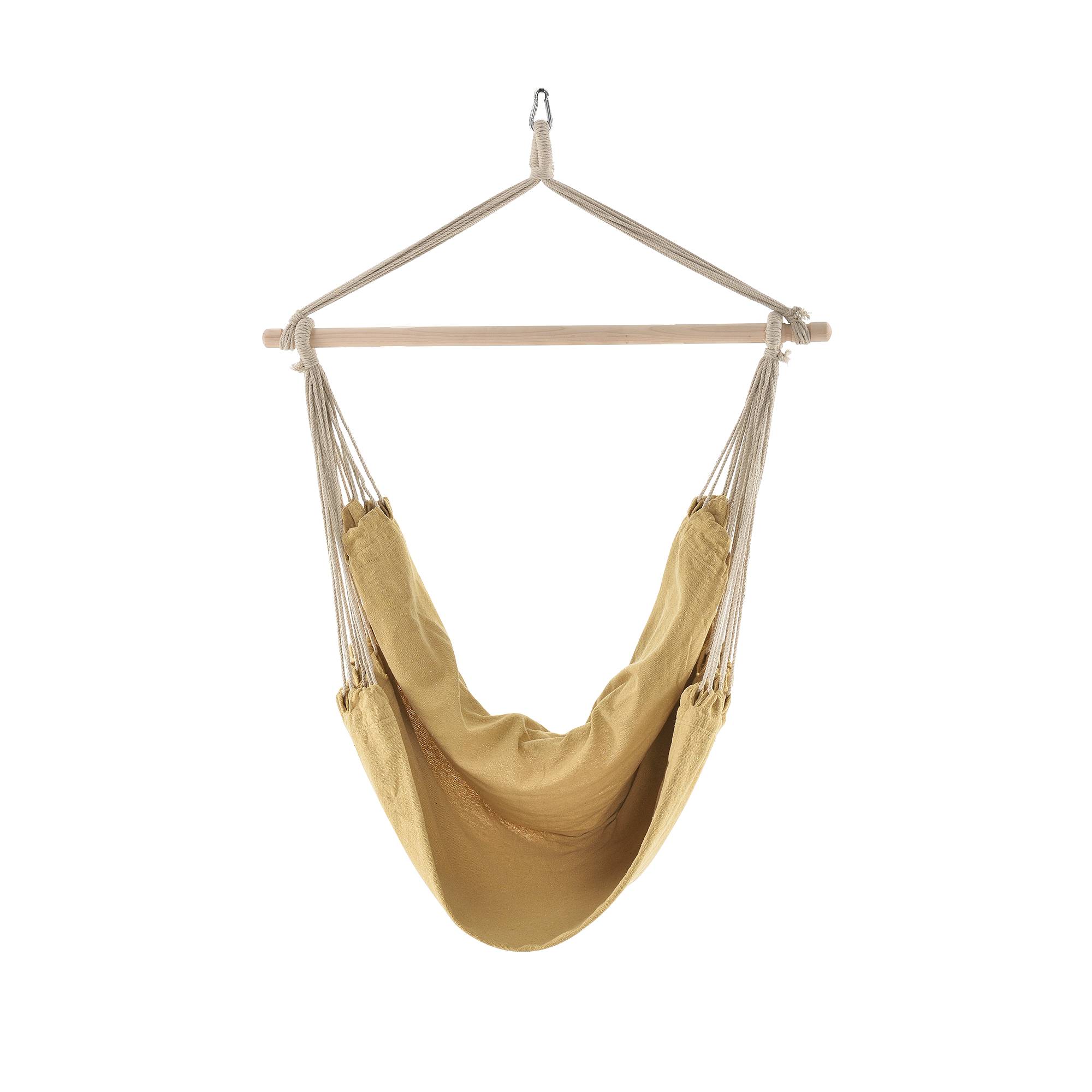 Casa.Pro - Siège Suspendu Diseröd Hamac en Coton Polyester Beige 100 x 100 cm [casa.pro] - Image 1