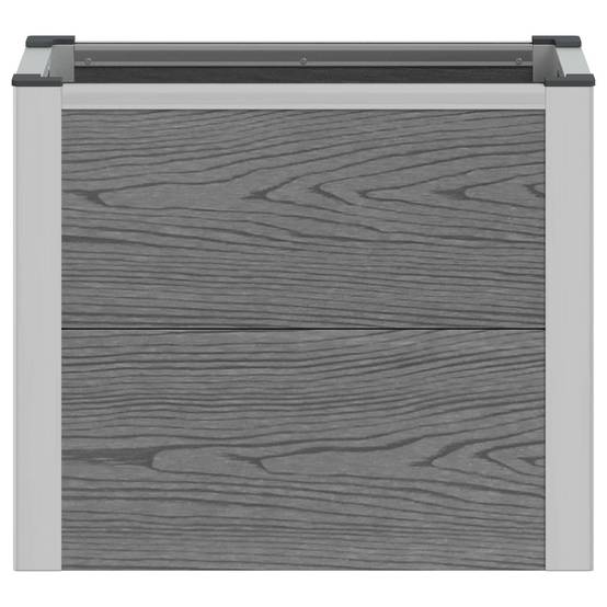 ComfortXL - Jardinière Surélevée WPC Aluminium Culture Légumes Fleurs 50x30x42cm Gris - ComfortXL Outdoor Living - Image 4