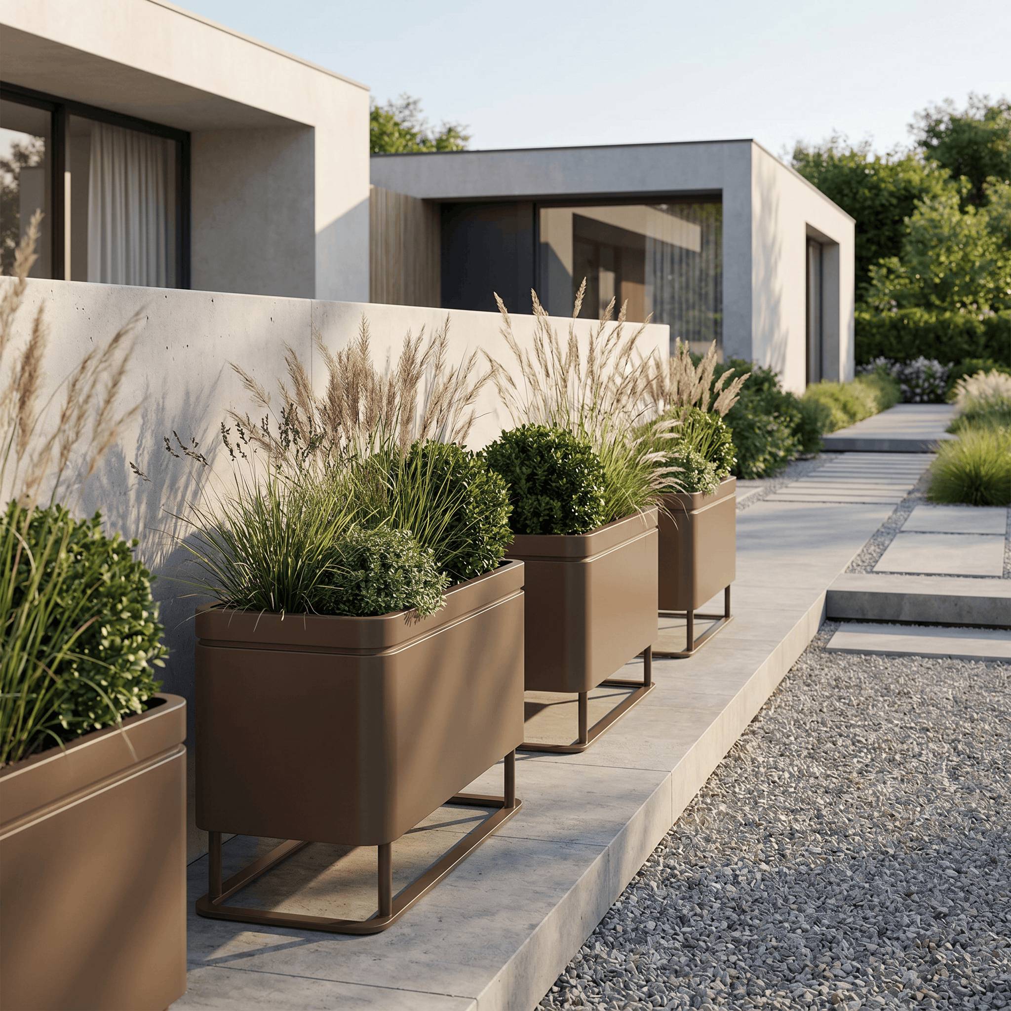 Jardinière GRANDIOSA 90x40x50cm taupe - Image 2