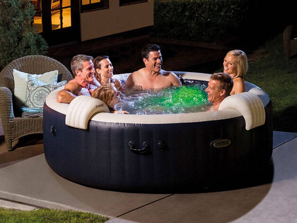 Spa gonflable PureSpa Blue Navy rond Bulles 4 places - Intex - Image 5