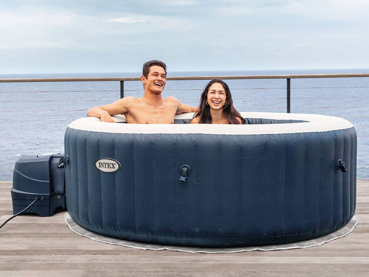 Spa gonflable PureSpa Blue Navy rond Bulles 4 places - Intex - Image 7