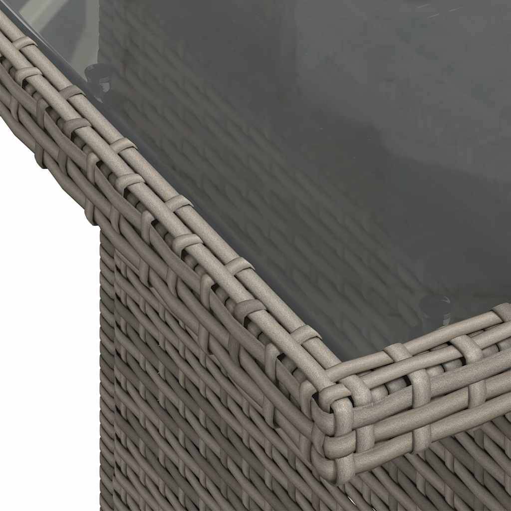 ComfortXL - Table de Jardin Relevable Grise 2-en-1, Basse et Repas, en Résine Tressée et Verre Sécurit – ComfortXL Outdoor Living - Image 10