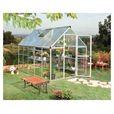 Canopia - Serre de jardin en polycarbonate Hybrid  5,66 m², Couleur Vert, Ancrage au sol Oui - Image 2