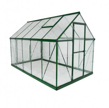 Canopia - Serre de jardin en polycarbonate Hybrid  5,66 m², Couleur Vert, Ancrage au sol Oui - Image 5