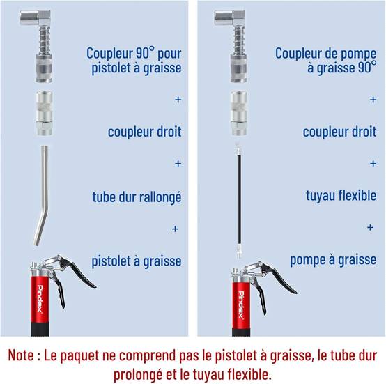 Raccord de Pistolet à Graisse,G Coupler Embout Pompe à Graisse,Pince de Raccord de Pistolet à Graisse,G Coupler Embout Pompe à Graisse,Pince de